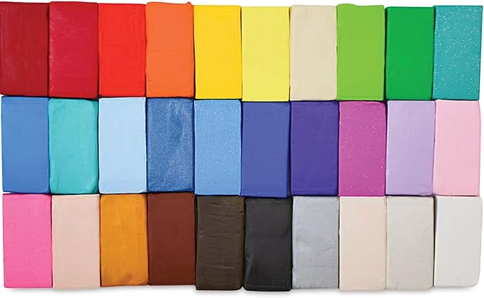 Sculpey III 30 Vibrant Colors of Polymer Oven-Bake Clay, Non Toxic 1.88 lbs., great for modeling, sculpting, holiday, DIY, mixed media and school projects. Great for all skill levels.