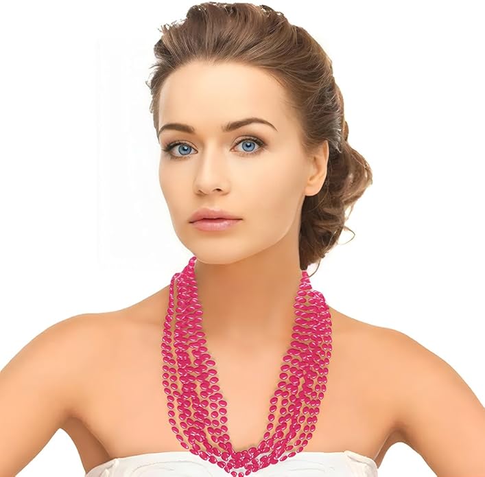 Silver Metallic Bead Necklaces, Party Accessory, 48 Ct.