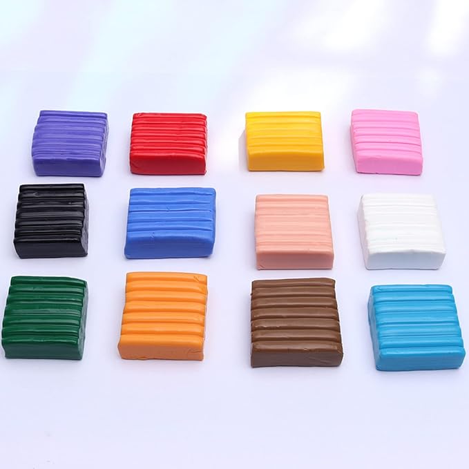 EDIFON Polymer Clay, 12 Colors DIY Modeling Clay, Oven Bake Clay, Ideals DIY Gift for Kids