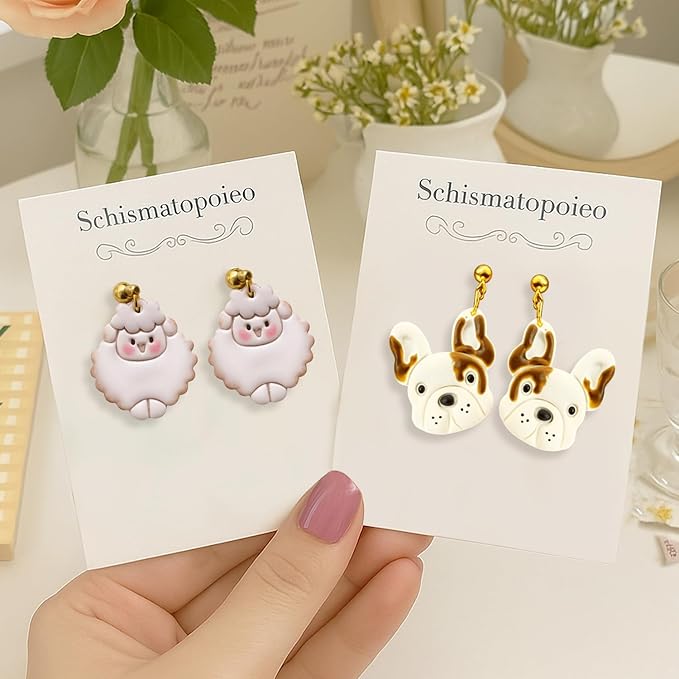 Easter Gifts for Mother Friendship Sister Animal Lovers - Animal Polymer Clay Cutter, Chameleon,Fox, Hippopotamus, Dog, Sheep, Bear Clay Cutter. Suitable for Making Neckl, Bracelets, Keychains