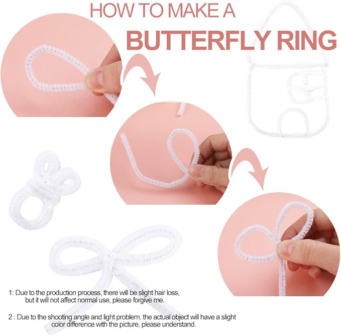 110 White Pipe Cleaners - Chenille Stem Art Supplies for Crafts and Decoration