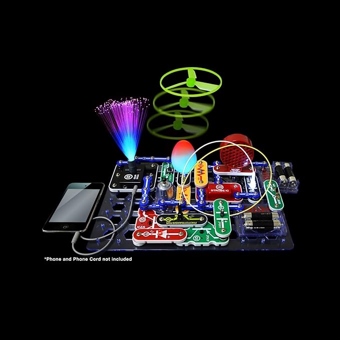 Snap Circuits LIGHT Electronics Exploration Kit | Over 175 Exciting STEM Projects | Full Color Project Manual | 55+ Snap Circuits Parts | STEM Educational Toys for Kids 8+,Multi