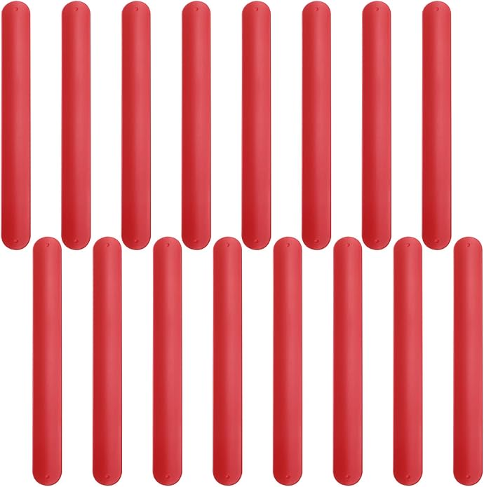 Silicone Rubbber Slap Bracelets Plain Slap Bracelets Wrist Soft and Safe Slap Bands Wrap Band for School Party Favors DIY Painting Wristband Craft