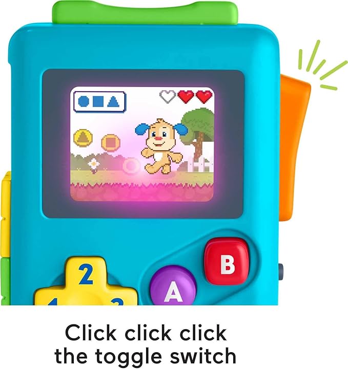 Fisher-Price Baby & Toddler Toy Laugh & Learn Lil’ Gamer Pretend Video Game with Lights & Music for Infants Ages 6+ Months