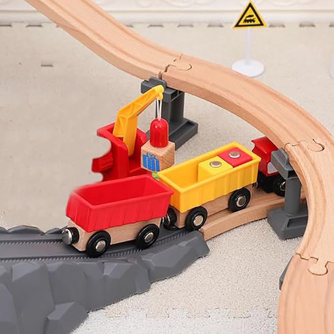 Wooden Train Bridges, Viaduct Bridge, Wooden Train Track Accessories, Wooden Train Track, Train Tracks Compatible with All Major Brands, Wooden Toys for Girls & Boys