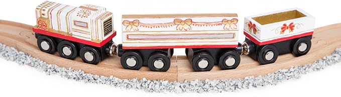 Orbrium 8 Unpainted Train Cars with 12 Colors Paint and Paint Brushes Set for Wooden Railway Compatible with Thomas, Chuggington, Brio, for Birthday Party Train Theme