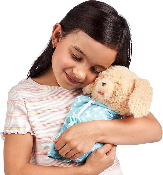 Little Live Pets - Cozy Dozys: Charlie The Puppy | Interactive Plush Toy Dog. 25+ Sounds and Reactions. Magical Eye Movement. Blanket, Pacifier and Batteries Included. for Kids Ages 4+.