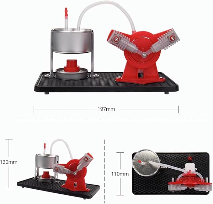 Usmile Miniature Working Steam Engine Heat-Powered Model Engine Steam-Driven Generator Educational steam Engine kit Science Experiment STEM Learning Mechanical Model