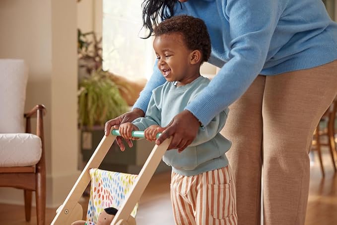 LOVEVERY | The Buddy Stroller | Wooden Toy Doll Stroller for Pretend Play, Ages 12 Months+