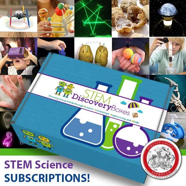 STEM Discovery Box 12 Month Subscription with 36 Total STEM Projects - Educational Science Technology Engineering Learning Lab - Kids Experiment Activity Build Sets - Girls & Boys Children Ages 7-Teen