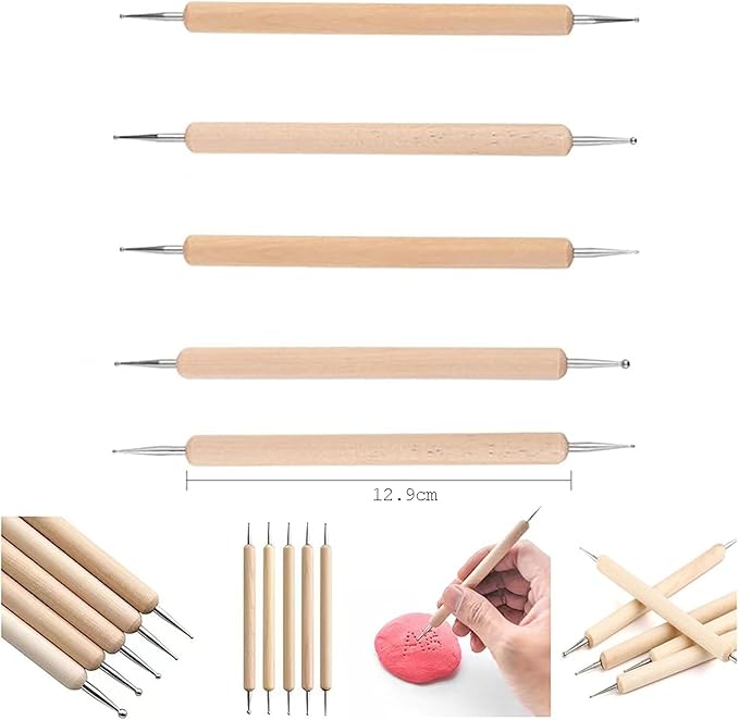 Diulazin 27-Piece Pottery Tool Set - Polymer Clay Sculpting Kit for Kids and Adults - Ideal for Pottery Craft, Dotting, Carving, Drawing, and Modeling
