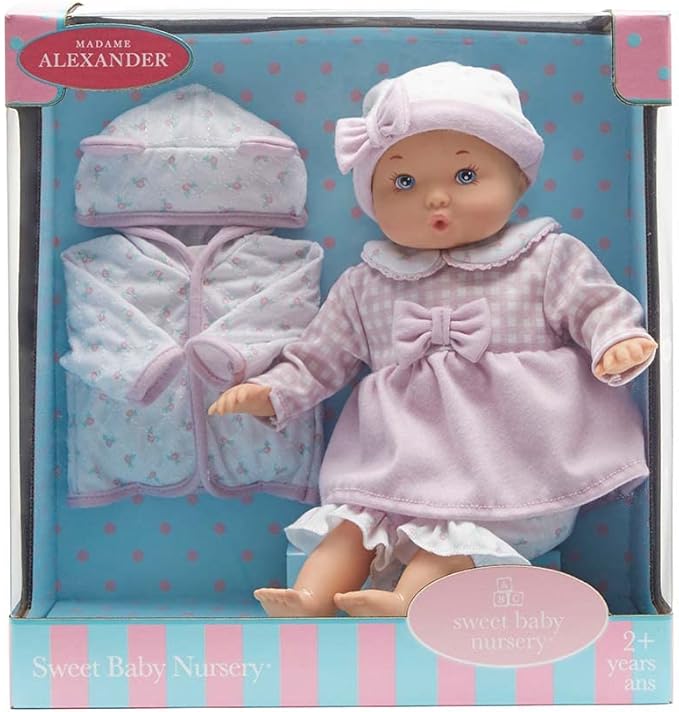 Madame Alexander 12-Inch Sweet Baby Nursery Doll, Blossoms and Bows