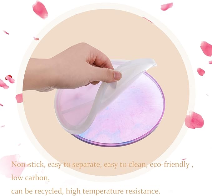 Shaker Clutch Bag Silicone Mold Set Round Bag Making Mold Dynamic Liquid Quicksand Resin Bag Mold Kit with Findings for DIY Handmade Bag Craft Supplies, 4 Pieces in Total