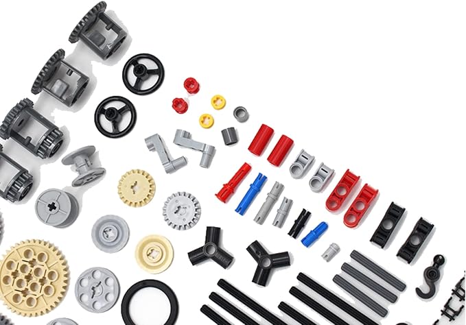 116PCS Gear and Axle Set for Technic Parts Compatible with with Major Brand Technic Parts, DIY Gears Assortment Pack(Gears Pins Axles Differential New) for Technic Building Blocks Set