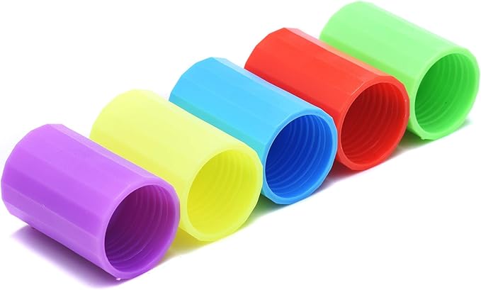 Tornadoes in A Bottle, 20 Pcs Plastic Tornado Bottle Connector Vortex Connector Cyclone Tube for Scientific Experiment, 5 Colors