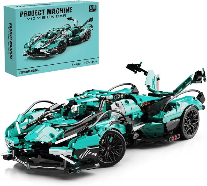Mesiondy 1:14 MOC Sports Car Building Blocks Toys Boys or Adults Kits, Building Set Raceing Car Model,Cars for Boys Age 12-16 8-14,(1039 Pieces)