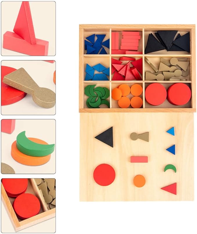 Kisangel Toddler Toys Educational Toys 1 Set Wooden Grammar Symbols with Box Child Grammar Symbol Preschool Training Wood Education Toys Preschool Language Learning Baby Toys