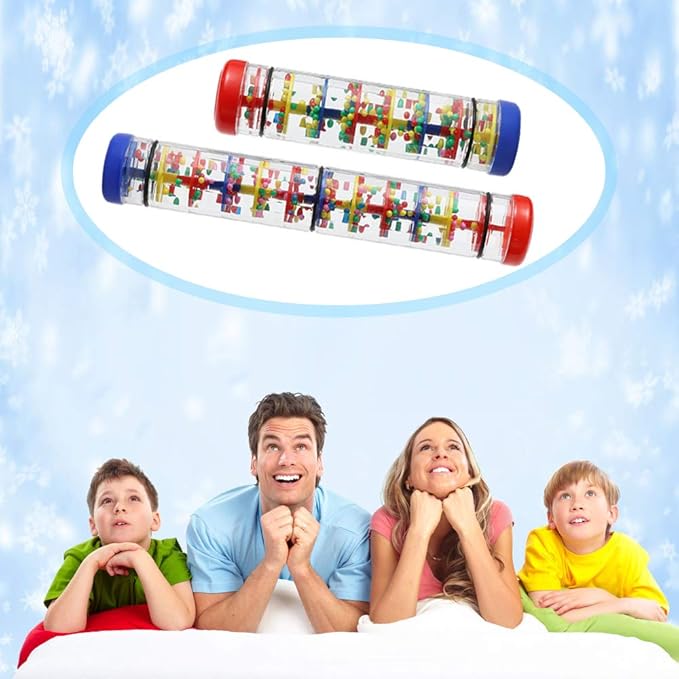 Rainmaker 8 inch Mini Rainstick for Babies Rattle Tube Rain Stick Shaker Music Sensory Auditory Instrument Toy for Baby Child Girl (8 inch)