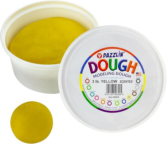 Hygloss Play Modeling Dough - Yellow Dough Scented - Safe & Non-Toxic for Kids Arts & Crafts - Party Favors - Classroom Supplies - 3lb