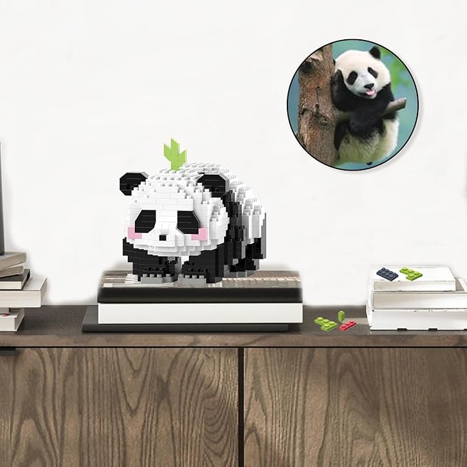 Mini Building Blocks- Crawling Panda, Party Favors- Micro Blocks Panda Toy for Kids 6 7 8 9 10+, Mini Blocks Building Sets for Adults, Easter/Birthday for Boys and Girls(606 PCS)