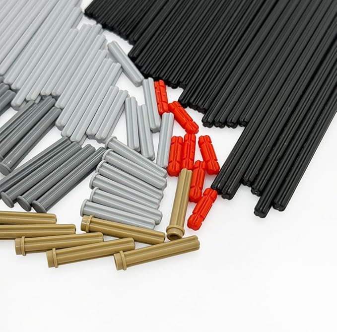 120 Pieces Technical Parts Axle Connectors Building Blocks Accessories Parts Sets Construction Toys Set for Kids 6yrs+ Compatible with Major Brands