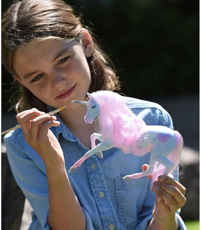 Breyer Horses Freedom Series Unicorn Paint & Play | Brushable Mane and Tail | 1:12 Scale | Model #4236, Yellow