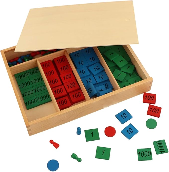Yanhan Montessori Stamp Game Professional Version Math Material Kids Early Development Wooden Toy School Teaching Aids