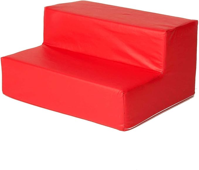 Foamnasium Toddler Step, Indoor Foam Playset, Soft Toddler and Active Kids Play Foam Step for Crawling, Climbing, Sliding and Jumping, Made in The US, Red