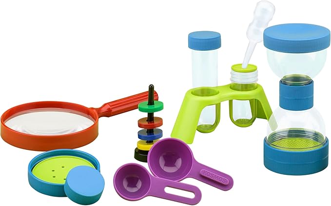 Thames & Kosmos Kids First Science Laboratory STEM Experiment Kit for Preschoolers, Young Learners Ages 3+ | Includes Durable, Colorful, Plastic Scientific Tools for a Hands-on Learning Experience