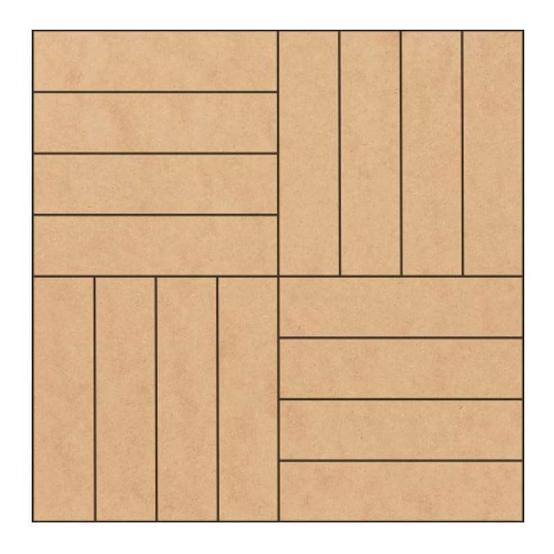 Unfinished Barn Quilt Square Wooden Sign, Country Decor Canvas Quilts Blocks (21 inches, Rail Fence) AVTRBoutique