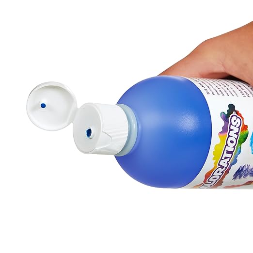 Colorations Simply Washable Tempera Paint, Fluorescent Neon Red - 16 oz.