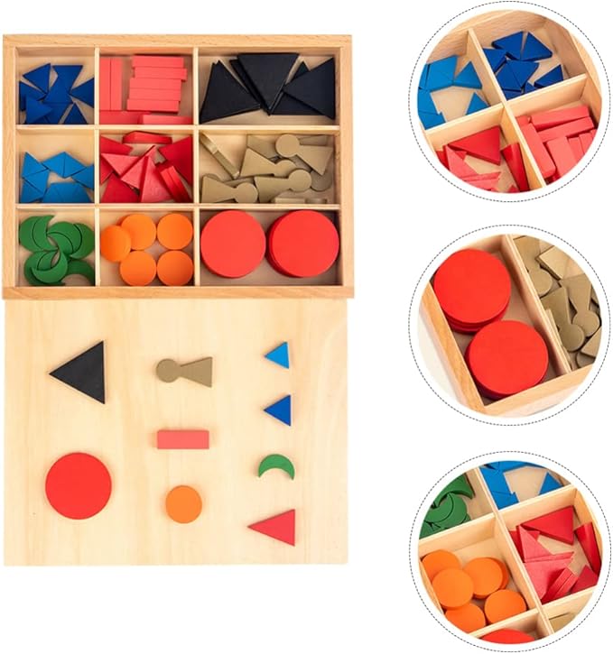 Kisangel Toddler Toys Educational Toys 1 Set Wooden Grammar Symbols with Box Child Grammar Symbol Preschool Training Wood Education Toys Preschool Language Learning Baby Toys