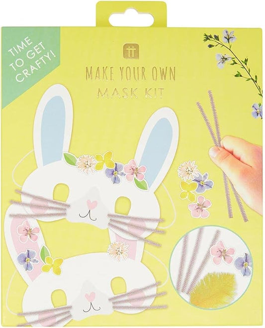 Talking Tables Easter Mask Making Craft Kit for Kids - Pack of 6 | Children Art Supplies, Fun Activities, Decorate for an Egg Hunt, Parade, Creative Gift (TSBUNNY-Masks)