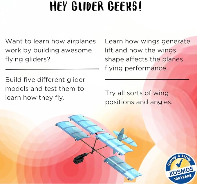 Thames & Kosmos Ultralight Airplanes STEM Experiment Kit | Build 5 Gliders | Learn How Airplanes Work | for Ages 8+ | Design Your Own Glider | Learn Physics and Aerodynamics