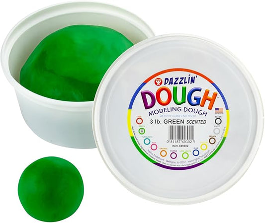 Hygloss Products Kids Scented Dazzlin’ Modeling Dough, 3lb, Green - Lime Scent, 1 Piece