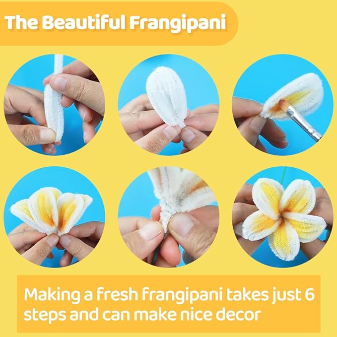 Eppingwin 500pcs Pipe Cleaners, Yellow Pipe Cleaners Craft Supplies,Chenille Stems for DIY Arts Crafts Project(Yellow)