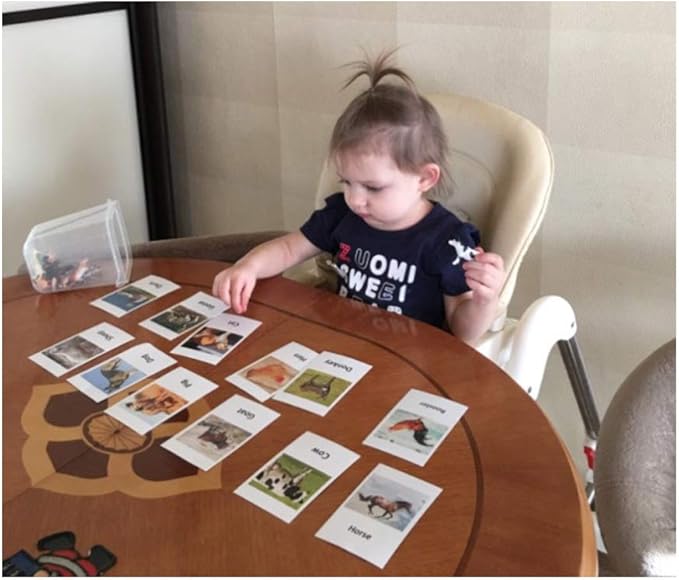 MEROCO Montessori Animal Match Game Cards Marine Animal Matching Montessori Language Materials Toddlers Preschool Educational Learning Toys NEWT011