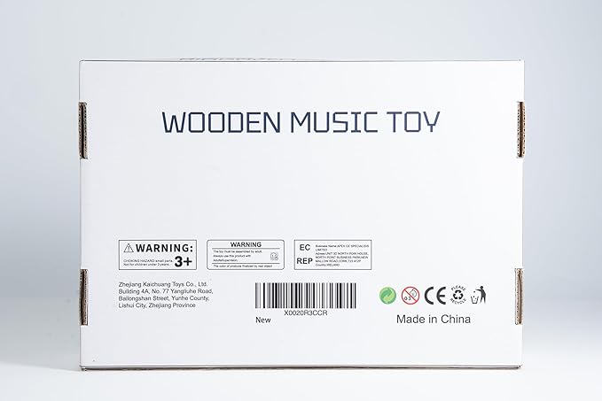 Toddler Musical Instruments 7 in 1 Wooden Xylophone Maracas Baby Sensory Musical Kids Montessori Toys with Canvas Storage Bag