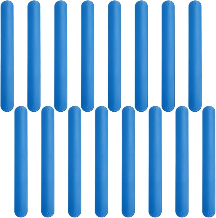 Silicone Rubbber Slap Bracelets Plain Slap Bracelets Wrist Soft and Safe Slap Bands Wrap Band for School Party Favors DIY Painting Wristband Craft