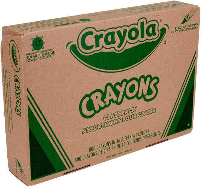 Crayola Bulk Crayon Classpack - 800ct (16 Colors), Back to School Supplies, Kids Crayons, Teacher Classroom Must Haves, 3+
