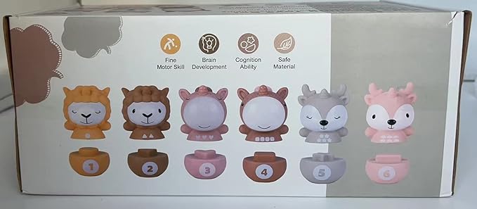Nueplay Ages 18+ Months Toddler Learning Toys, Counting and Sorting Toys Kids Bowling Set, Animal Shape Puzzle and Bowling Game to Enhance Shape, Color, and Number Recognition, 1 Year Old Girl Gifts