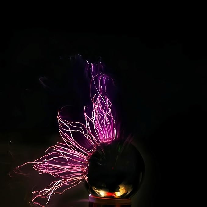 Tesla Coil DIY Kit, Spark Gap Arc Generator with Touchable Plasma Ball, Arc Plasma Artificial Lighting Science Experiment Model - 3.94" Arc, for Physics Teaching to College High School Education