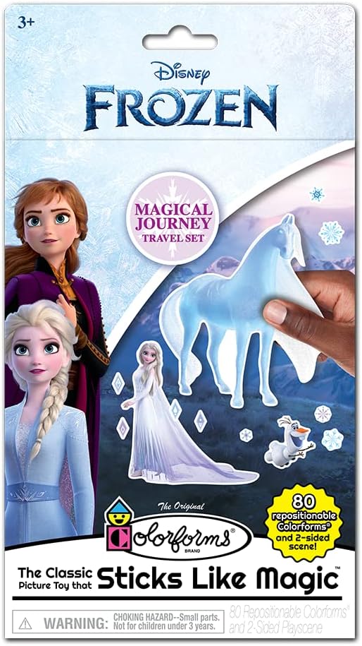 Colorforms Travel Set, Stickers for Kids – Frozen Stickers, Arts and Crafts, Reusable Sticker Book, Kids Stickers, Toddler Crafts, Stickers for Boys, Girls, Arts & Crafts, Craft Supplies, Ages 3+