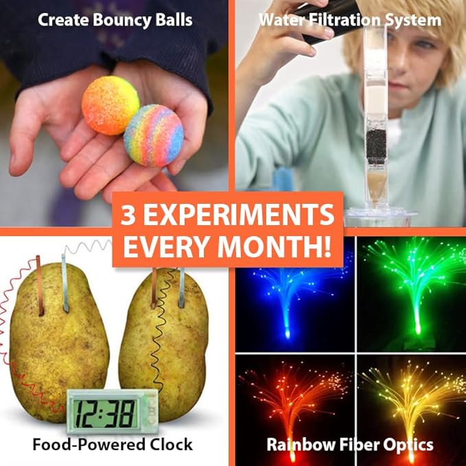 STEM Discovery Box 12 Month Subscription with 36 Total STEM Projects - Educational Science Technology Engineering Learning Lab - Kids Experiment Activity Build Sets - Girls & Boys Children Ages 7-Teen