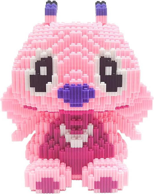 Building Bricks 2200+ Pieces Set - 3D Puzzles Classic Cartoon Characters Building Blocks - Micro Building Block for Boys Girls & Adults (PinkPro)