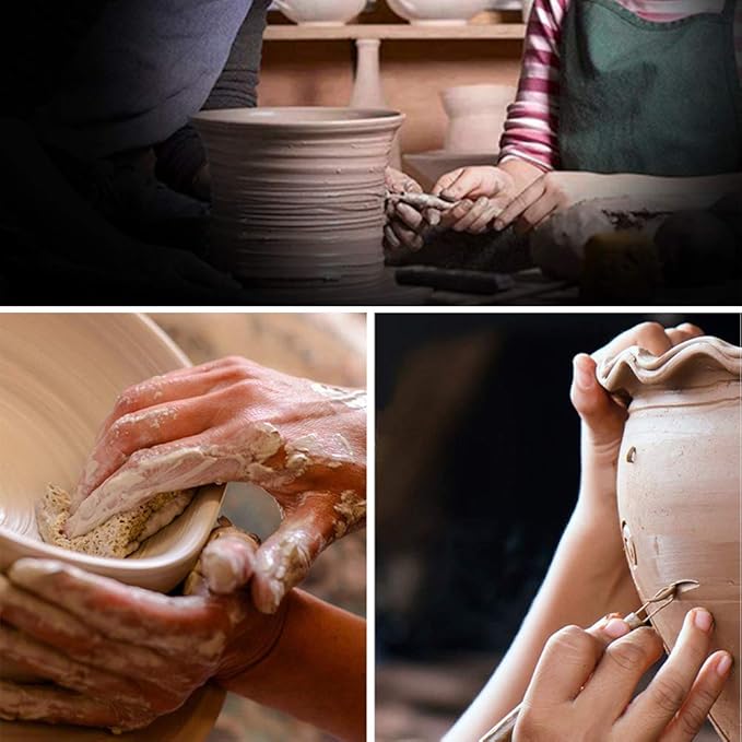 EuTengHao 19Pcs Pottery Tools Clay Sculpting Carving Tool Set Contains Most Essential Wooden Clay Tools for Potters