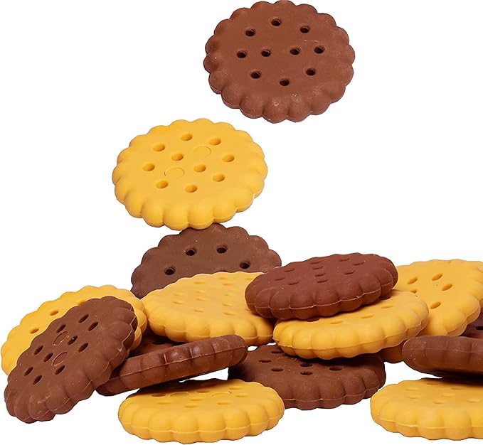 KR. LIF Cookie Food Erasers Set Cute Erasers for Kids Bulk- 6 Packs 36 PCS - Novelty Puzzle Erasers