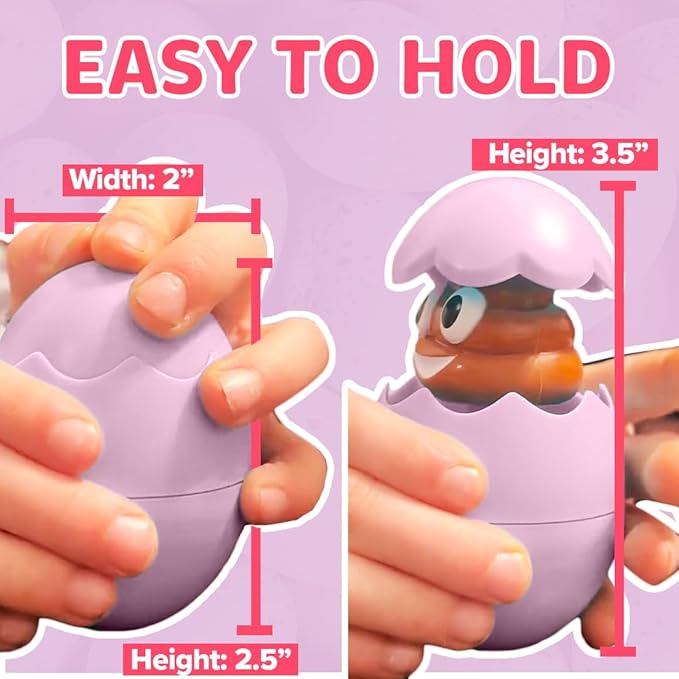 Egg Pops Talking Easter Egg Toy - Figure Pops Up & Plays Sounds, Easter Basket Stuffers for Teens - Interactive Kids Toys or Funny Gag Gifts for Teens, Cute Collectible Spring Character (Farting Pink)
