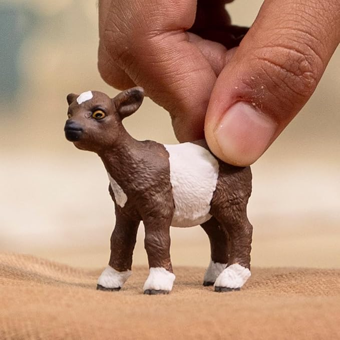 Schleich Farm World - 2" Baby Goat Kid Toy for Kids. Realistic Hand-Painted Farm Animal Toys for Boys and Girls. Fun Educational Figure for Screen-Free, Imaginative Learning for Children Ages 3+ 14888