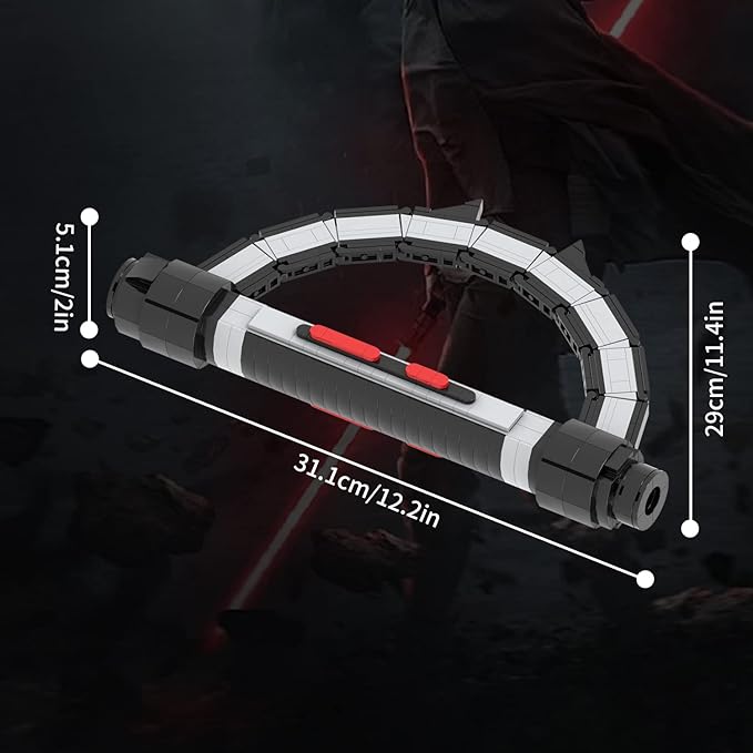 MOOXI-MOC Space Wars Third Sister Reva Lightsaber Hilt Building Set,Creative Building Blocks Kit(431pcs)